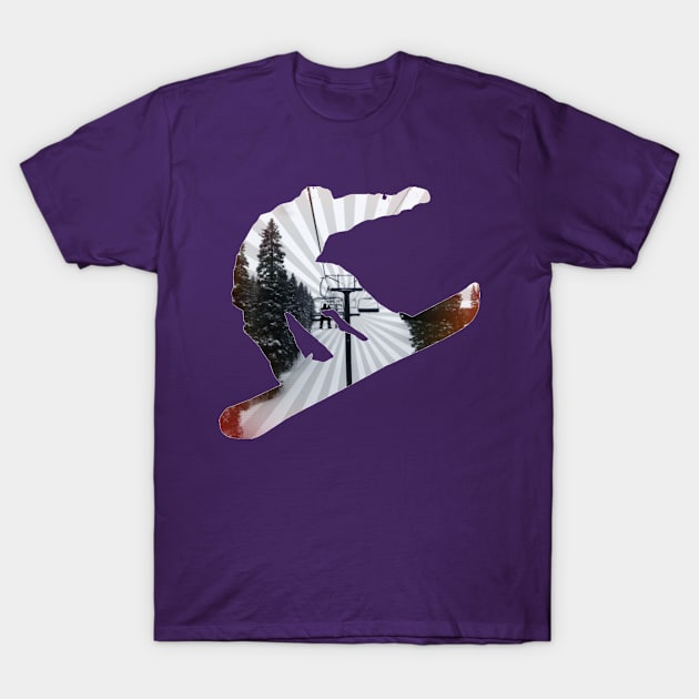 Chair 8 Snowboarder T-Shirt by skico